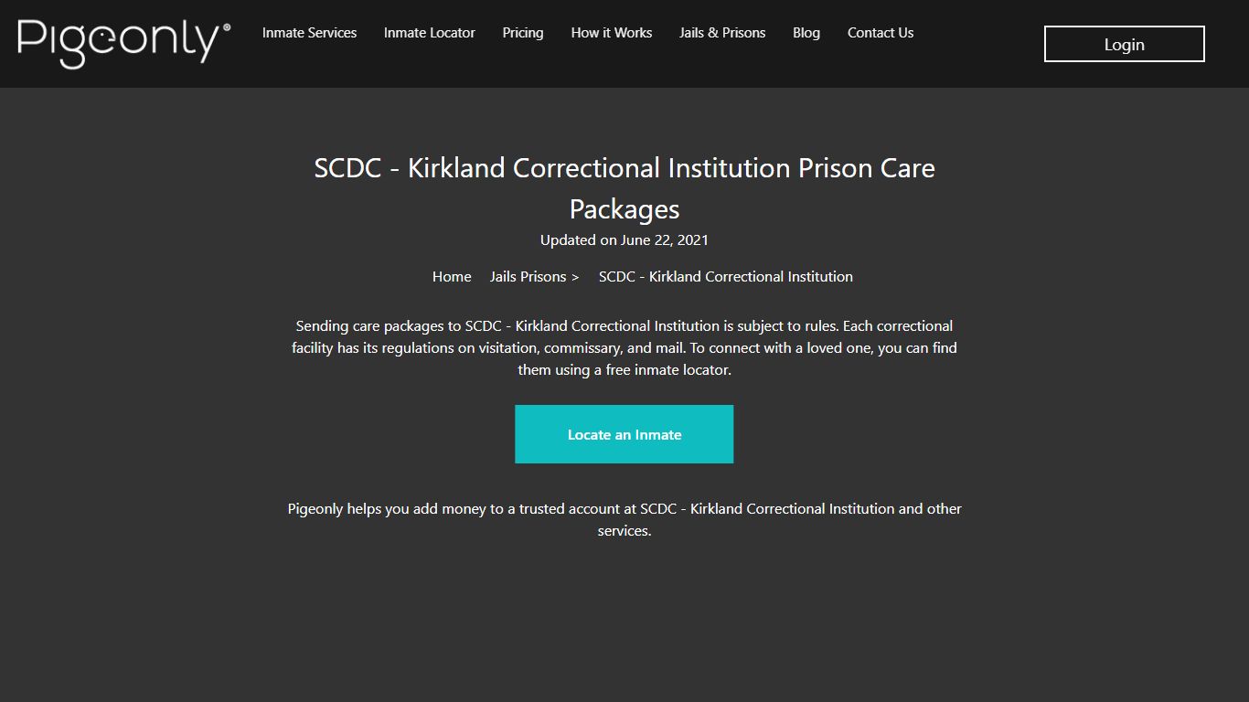 SCDC - Kirkland Correctional Institution Gifts - Pigeonly